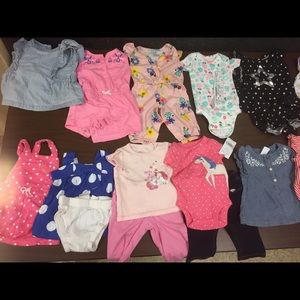 USED NB AND 0-3 month baby girl clothes